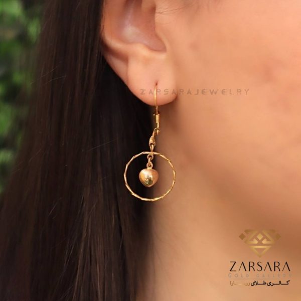 گوشواره آویز قلب کد 740