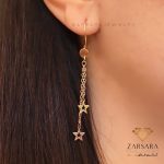 گوشواره آویز ستاره کد 12299