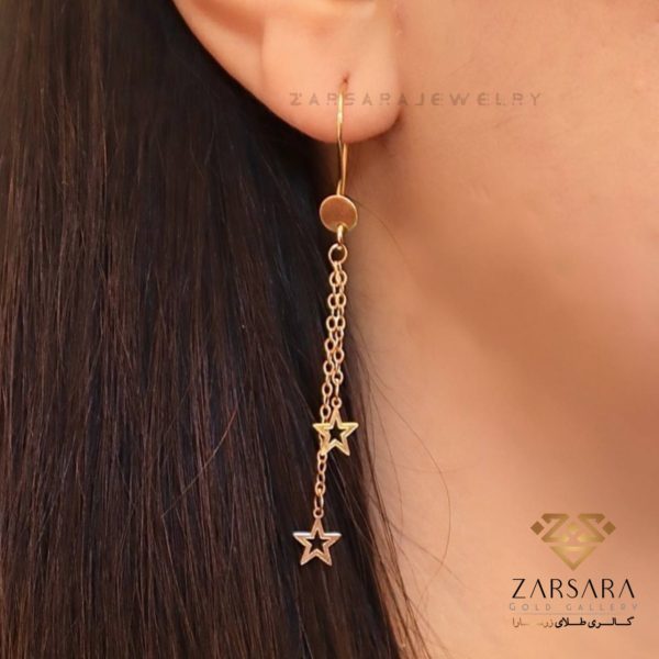 گوشواره آویز ستاره کد 12299