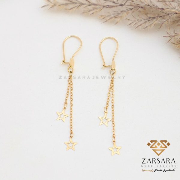 گوشواره آویز ستاره کد 12299 - Image 2