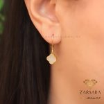 گوشواره آویز ون‌کلیف صدفی کد 10819