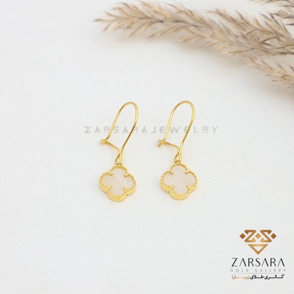 گوشواره آویز ون‌کلیف صدفی کد 10819 - Image 2