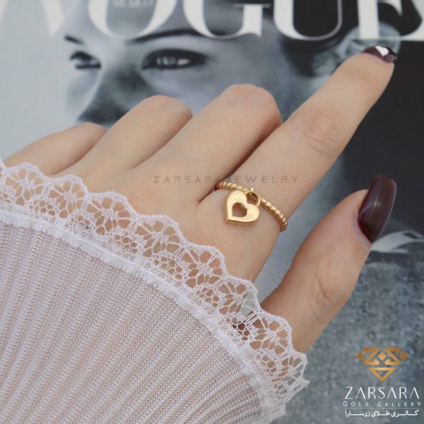 انگشتر قلب آویز کد11668