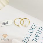 گوشواره حلقه‌ای مرواریدی 13685